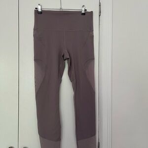 lululemon athletica Lavender Leggings with mesh detail
